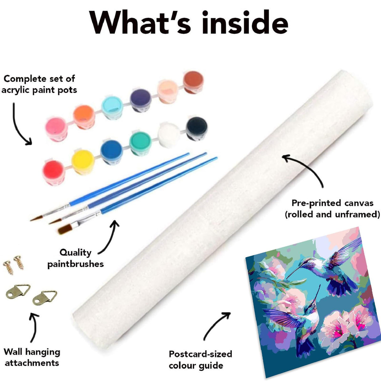 cdjlddww Hummingbirds Paint by Numbers for Adults, Birds Easy Acrylic Adult Paint by Number Kits, DIY Waterproof Birds Paint by Numbers on Canvas for Home Wall Decor Inch16X20 cdjlddww