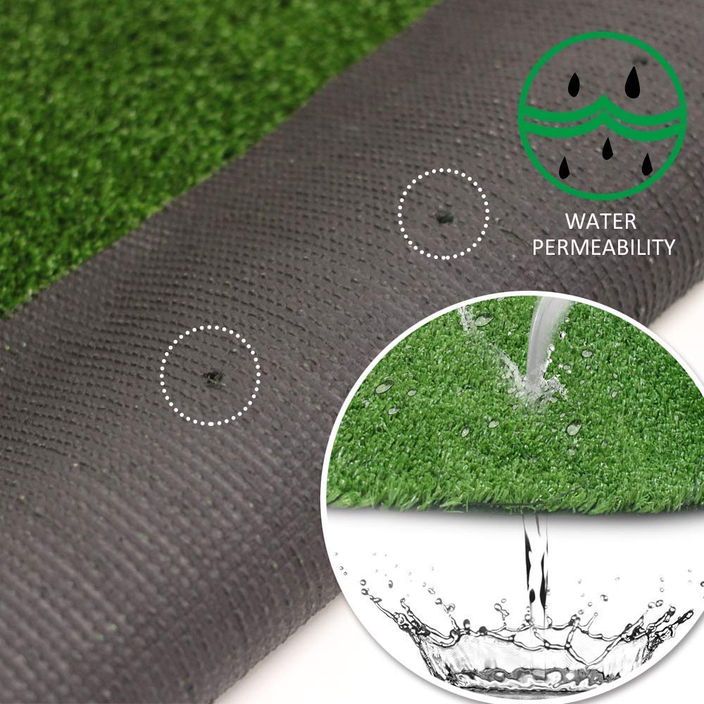 Artificial Turf Grass Lawn 5 FT x8 FT, Realistic Synthetic Mat, Indoor Outdoor Garden Landscape for Pets,Fake Faux Rug with Drainage Holes Goasis Lawn