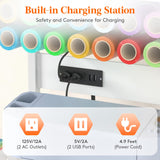 Lifewit 3 Tier Foldable Heat Press Table with Charging Station, Movable Heavy Duty Heat Transfer Machine Stand with Vinyl Roll Holder for T Shirt Printer Machine and Sublimation Printer Lifewit