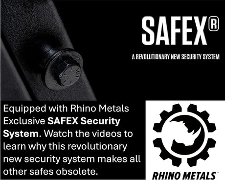 Kodiak Home Gun Safe for Rifles & Pistols | KGX5933W by Rhino Metals with New SafeX Security System | 41 Long Guns & 6 Handguns | 60 Minute Fire Protection | Gloss White Finish | 536lbs Kodiak