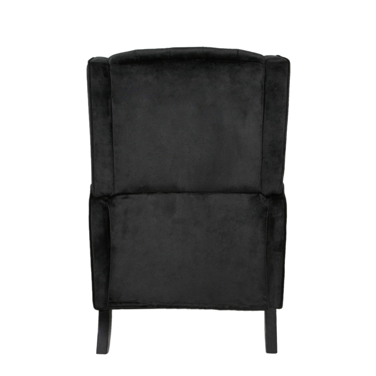 Christopher Knight Home Diana Wingback Recliner, Black + Dark Brown GDFStudio