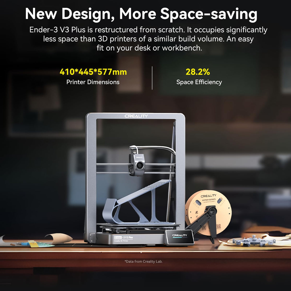 Creality Ender 3 V3 Plus 3D Printer, 600mm/s High Speed Printing with Core XZ, Y-axis Dual Motors & Support Rods,Auto Leveling Direct Extruder 60W 300℃ Hotend,Plus Print Size 300 * 300 * 330mm Creality