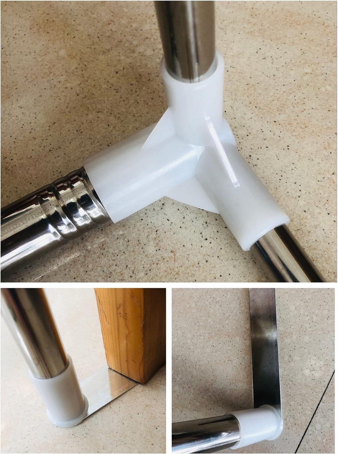 KingKara Canopy Bed Netting Stainless Steel Frame/Post Full/Queen Size KingKara