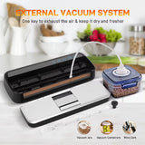 Powerful Vacuum Sealer Machine, One-Touch Automatic Food Sealer with 15 Bags, Dry/Moist/Seal/Manual/External Vac, 7MM Heating wire, Compact Easy-Clean for Food Storage and Sous Vide TEZILON