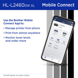 Brother HL-L2460DW XL Wireless Compact Monochrome Laser Printer with Duplex, Mobile Printing, Brother