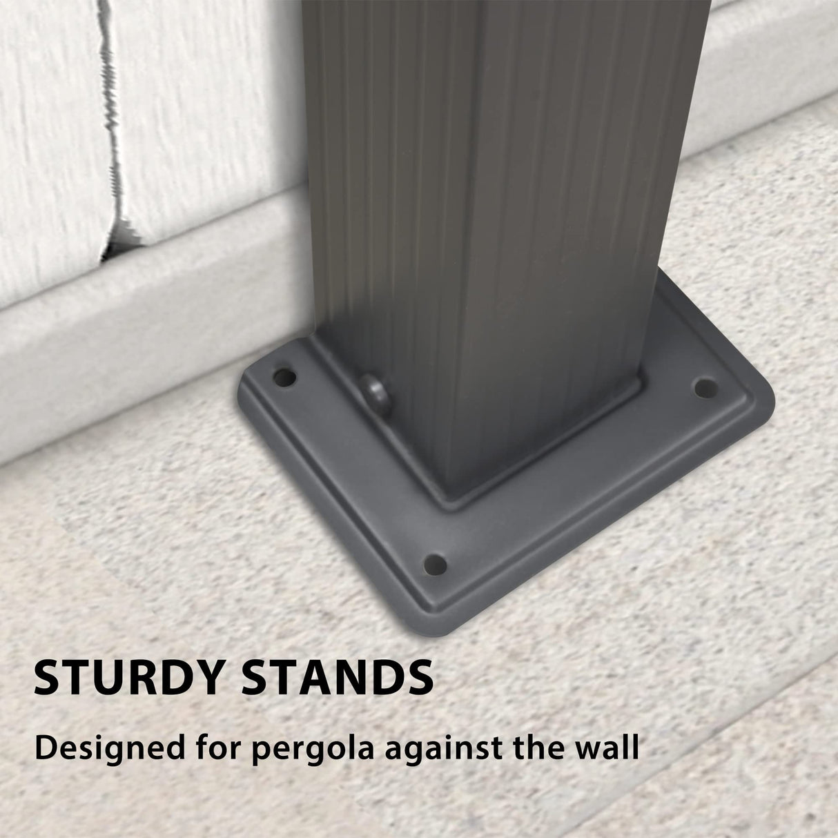 PURPLE LEAF 9.5' X 13' Outdoor Retractable Pergola Against The Wall with Shade Canopy Patio Aluminum Shelter for Porch Garden Pavilion Grill Gazebo Modern Backyard Metal Grape Trellis Pergola, Gray PURPLE LEAF