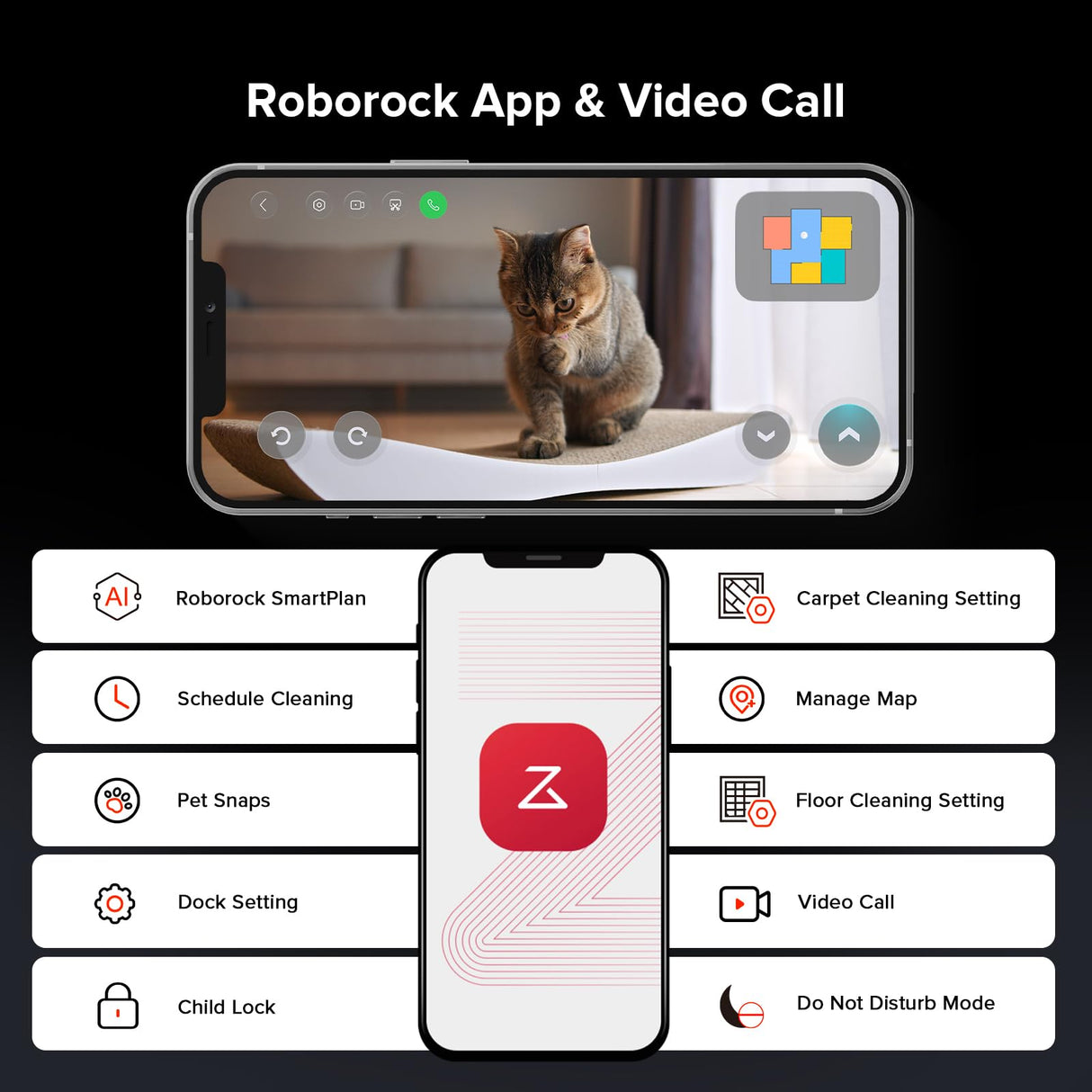 roborock Saros 10R Robot Vacuum and Mop, Powerful Suction, Zero-Tangling, 3.14’’ Ultra Slim, FlexiArm Riser Technology for Carpet & Floor, Corner & Edge Cleaning, Self-Emptying, Hot Air Drying, Black roborock