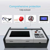 ANKZONE 40w Laser Engraver (8" X 12"),Cutting Wood,Acrylic,Decor& More. Desktop CO2 Laser Engraver & Cutter for Beginners with DIY Design,Air-Assisted, Honeycomb Panel ANKZONE