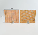 Phinicco 6Pcs 2.75x2.36 Inch Wooden Candle Wicks for DIY Candle Making Craft Wooden Wicks for Candle Making Wood Wick Natural Wood Rectangle Candle Cores for DIY Candles, phi371 Phinicco