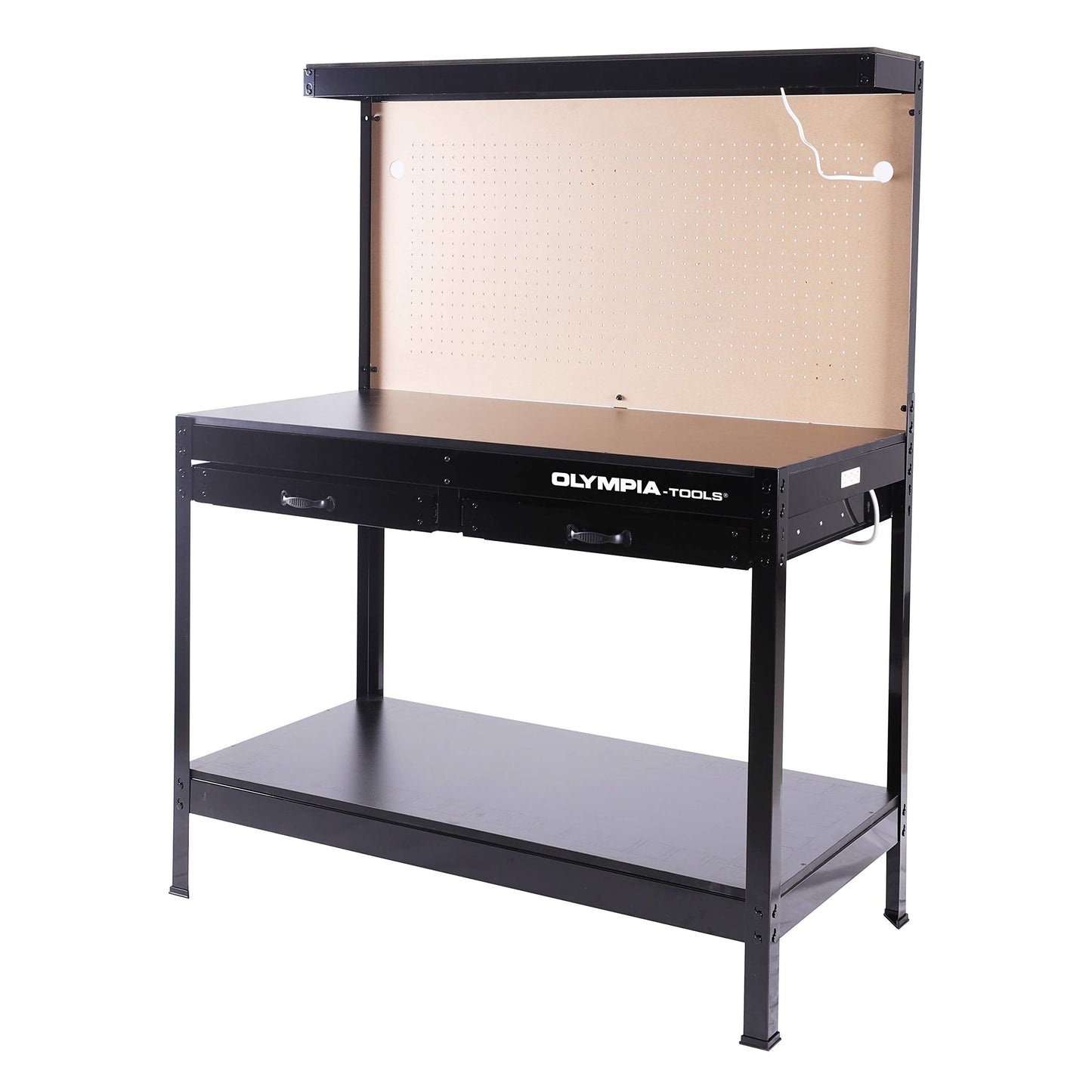 Olympia Tools Multi-Purpose Workbench With Light, 82-802 , Black - WoodArtSupply