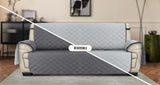 Utopia Bedding Reversible Oversized Sofa Couch Cover, Water Resistant Slipcover Furniture Protector with Foam Sticks and Elastic Straps for Kids Dogs Pets (3.5 Seater, Gray/Light Gray) Utopia Bedding