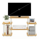 Furinno Turn-N-Tube No Tools Entertainment TV Stands, Beech/White, Square Corner Furinno