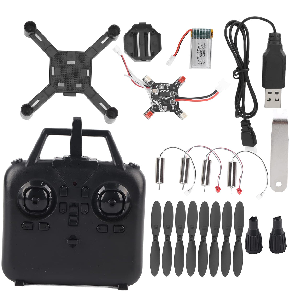 Bnineteenteam DIY Assembly Remote‑ Controlled Drone Kit Mini Quadcopter Plastic Metal Aircraft Educational Toy Bnineteenteam