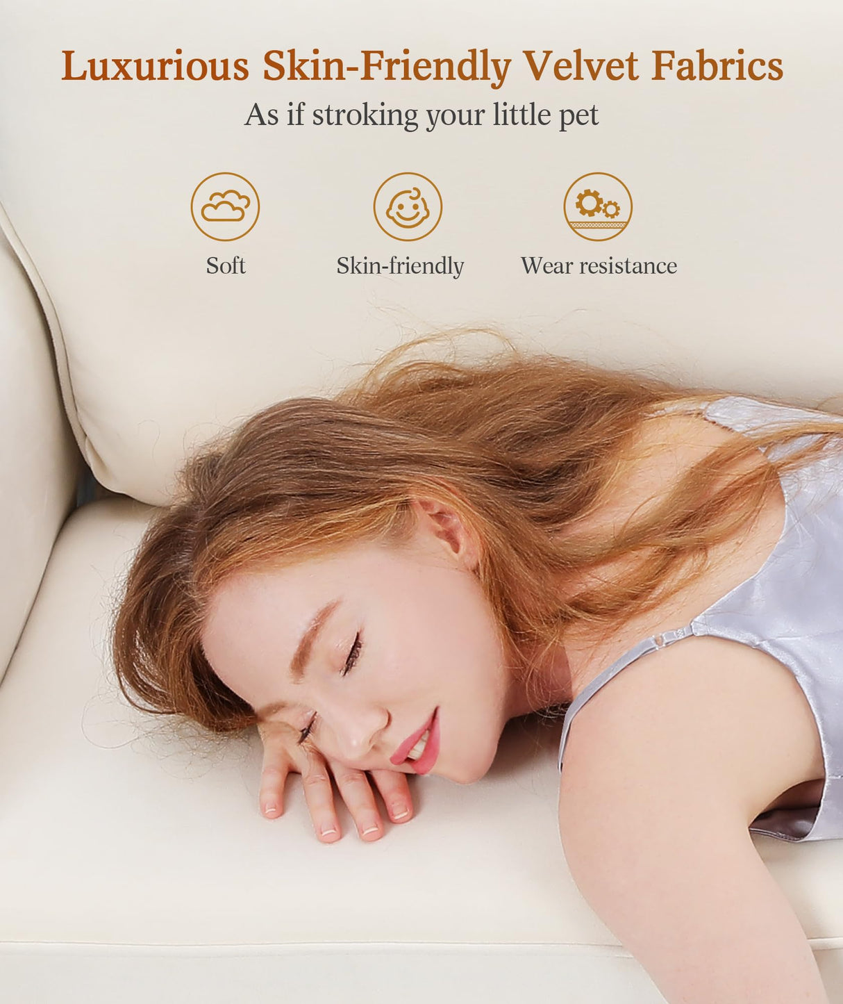 Kidirect 69" White Couch, Loveseat Sofa, Couches for Living Room, Comfy Sofas for Living Room 3min No Tool Fast Assembly, Small Couch for Bedroom, Modern Velvet Sofa Couch for Apartment Office Kidirect