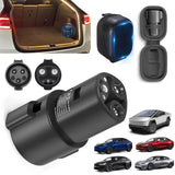 J1772 to Tesla Charger Adapter, [80Amp 240v AC], EV Charging Adapter Compatible with Tesla Model S/3/X/Y/Cybertruck, Mobile EV Adapter for Tesla Charger with Fast Charging [Only for Tesla Car] MUETUX