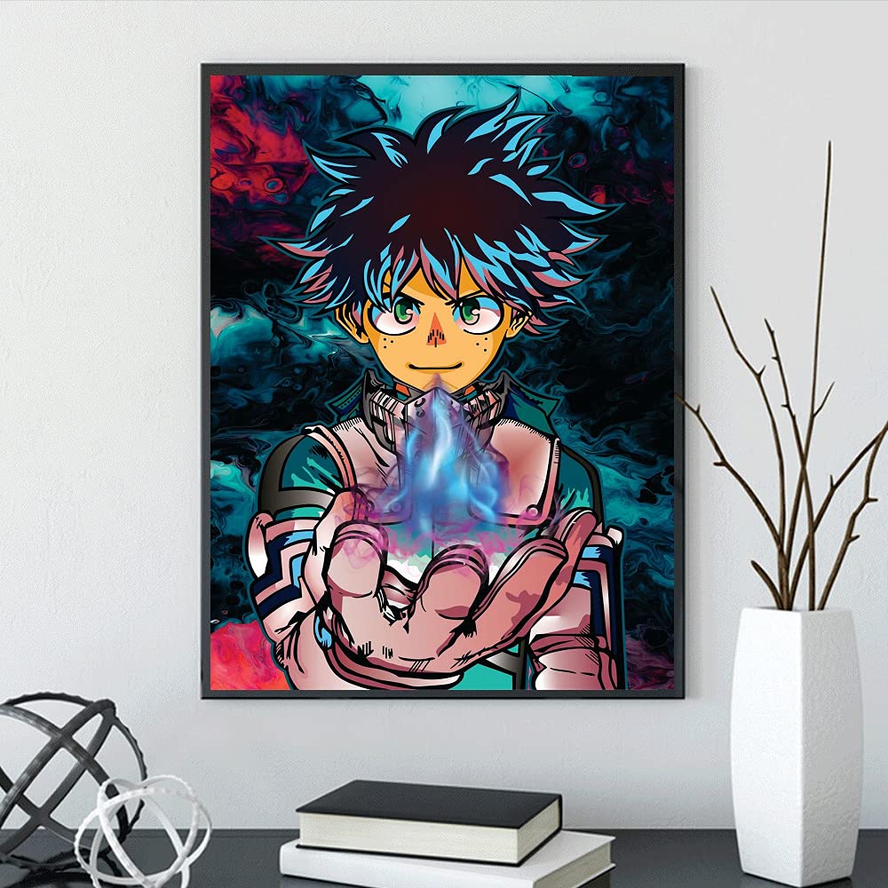 DIY 5D Diamond Painting Anime by Number Kits Full Drills for Adults, Cross Stitch Crystal Rhinestone Embroidery Pictures Arts Craft for Home Wall Decor Gift.(M-H-A-105-30X40) vodwml