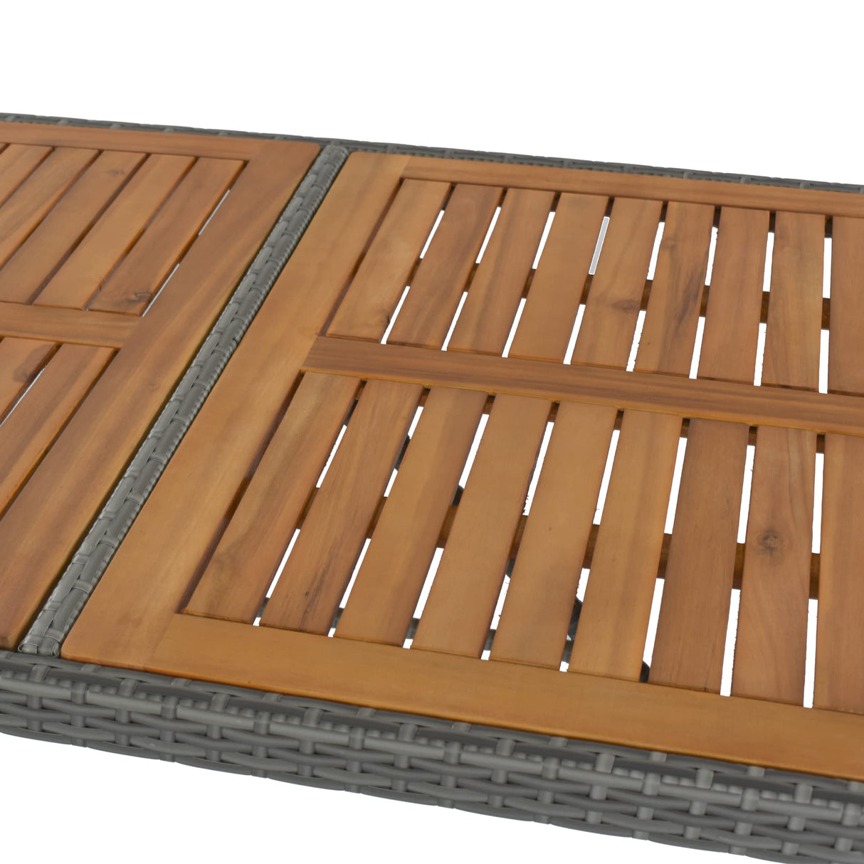 VnndeNest 5-Pieces Patio Furniture Set, Outdoor Wicker Bar Set with 4 Stools and Table, Space Saving Wicker Patio Bars Set Outdoor Furniture Bistro Set for Backyards, Porches, Gardens, Poolside, Grey VnndeNest