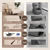 Divanus Large Glider Rocker Recliner,Beige Swivel Rocking Recliner Chair,Reclining Sofa Rocking Chair Nursery,23 Inches Deep Seat & 27 inches High Back,for Living Room, Bed Room‎ (Beige) Divanus