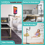 Embroidery Hoop Stand Embroidery Floor Stand Embroidery Lap Stand Suitable for Embroidery Hoops,Embroidery Stand for Cross Stitch Supplies(Black) - Dual Mode Zuaooz