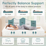 Full Memory Foam Mattress, 10 Inch Memory Foam Mattress in a Box, Fiberglass Free, Medium Feel, Breathable Cooling Layers, Certified Safe Materials for Pressure & Pain Relief, Soft and Comfortable Hoowlpoen