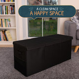 SoftOwl Extra Large Toy Storage Organizer with Lid - Sturdy, Collapsible Toy Chest Storage Box Design - Toys Bin with Dividers for Kids, Nursery, Bedroom, Playroom 37"x16"x14" SoftOwl