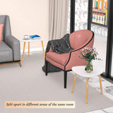 Bamboo White Nesting End Table - Side Tables Living Room Tables, Nesting Tables Set of 2 Small Coffee Table, Modern Minimalist Triangle Center Table for Sofa Bedside Bedroom Apartment Ofiice Bambloom