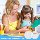 MK.Bear 25 Pack Acrylic Button Pins Badge, 70mm/2.76 Inch Clear Pins Buttons Kit with Blank Round Paper, DIY Badges Acrylic Pin Buttons for Christmas Craft Supplies MK.Bear