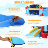 WONFUY Bounce House for Kids 13X11ft Outdoor Indoor Bouncy House with Blower Jumping Castle Water Slide Climbing Wall and Pool Splash, Backyard Fun Rocket Inflatable Slide Bouncer Ages 3-10 Years WONFUY