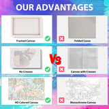 xcemhil Sea Turtle Paint by Numbers Kit for Kids with Wooden Easel Frame, Kid Paint by Number Kits, Turtle Paint by Numbers for Kids Age 5-12 for Gifts and Home Decor 8x8in xcemhil