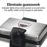 Hamilton Beach Belgian Mini Waffle Maker with Shade Control, Makes 2 at Once, Create Personalized Keto Chaffles and Hash Browns, Non-Stick Plates, Compact Design, Stainless Steel Hamilton Beach