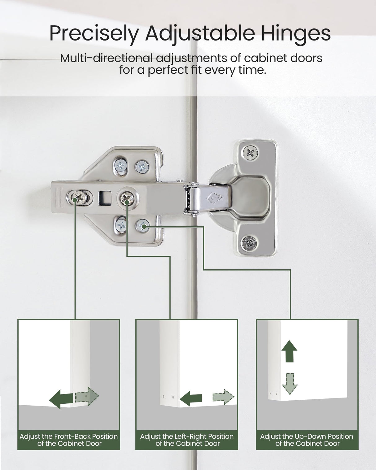 CHOEZON Wall-Mounted Bathroom Vanity with Mirror, Medicine Cabinet with Storage Function, Hanging Storage Cabinet, Adjustable Shelves, White CHOEZON