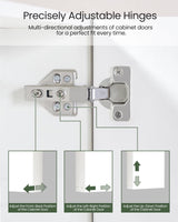 CHOEZON Wall-Mounted Bathroom Vanity with Mirror, Medicine Cabinet with Storage Function, Hanging Storage Cabinet, Adjustable Shelves, White CHOEZON