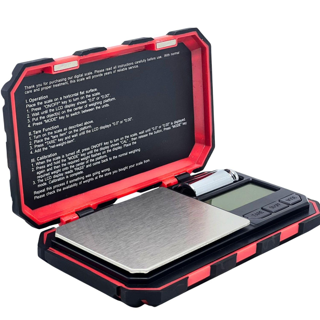 Siper Digital Pocket Scale with LCD Display That Lights Up, 0.01g x 200g Precision Measurement, 50g Calibration Weight and 2 AAA Batteries Included. 1 Click and 6 Unit Conversion. SIPER