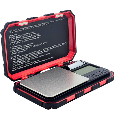 Siper Digital Pocket Scale with LCD Display That Lights Up, 0.01g x 200g Precision Measurement, 50g Calibration Weight and 2 AAA Batteries Included. 1 Click and 6 Unit Conversion. SIPER