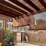 Natural Bamboo Roller Shades for Indoor/Outdoor Sunshade and Privacy - Customisable Widths Available WZLSQLTY
