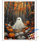 Arttoplus Halloween Paint by Numbers Kit for Adults Beginner-Ghost Adult Paint by Number Kits on Canvas, Ghost DIY Acrylic Oil Painting by Numbers for Adults for Gift Home Wall Decor(16x20inch) Arttoplus