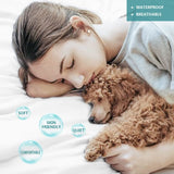 Mattress Protector King Waterproof Mattress Cover King Size Mattress Pad Cover Breathable Noiseless Deep Pocket Bed Cover for 6-18" Mattress Pad - Soft Washable Vinyl Free (King, 1 Pack) Kayfia