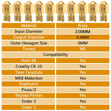 0.4MM MK8 Ender 3 Nozzles 25 pcs 3D Printer Brass Nozzles Extruder for Makerbot Creality CR-10 with 5 Needles and Metal Storage Box (0.4mm) Meafeng