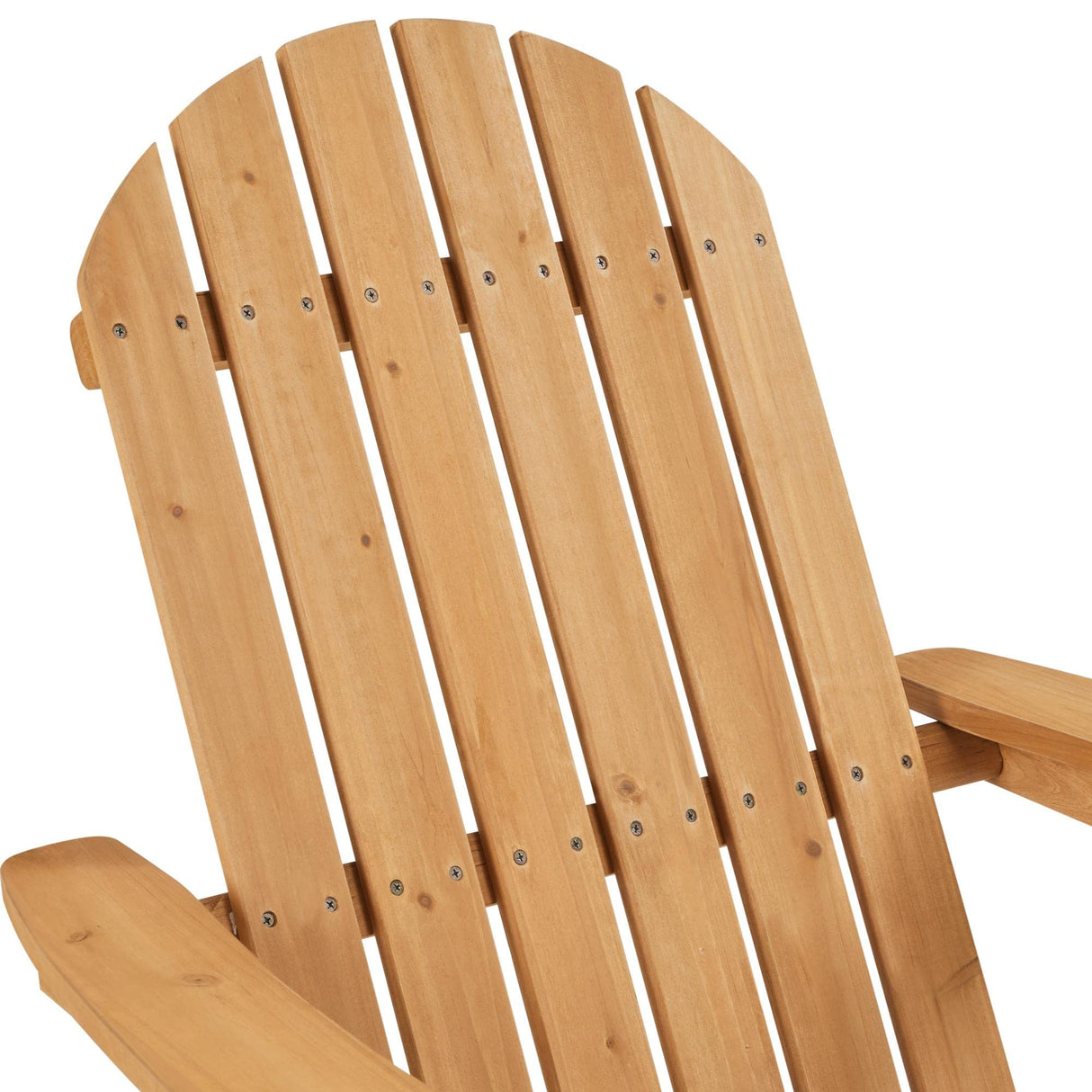 Yaheetech Folding Adirondack Chair Set of 4 Outdoor, 300LBS Solid Wood Garden Chair Weather Resistant, Fire Pit Lounge Chairs for Garden/Yard/Patio/Lawn, Natural Wood Yaheetech