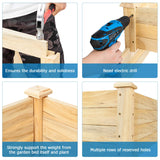 VINGLI Heavy Duty Raised Garden Bed with Bed Liner, Wood Elevated Planter with Legs for Vegetables Fruits Potato Onion Flower, Outdoor Sturdy Long Lasting Planter Box Kit (Elevated Without Wheels) VINGLI