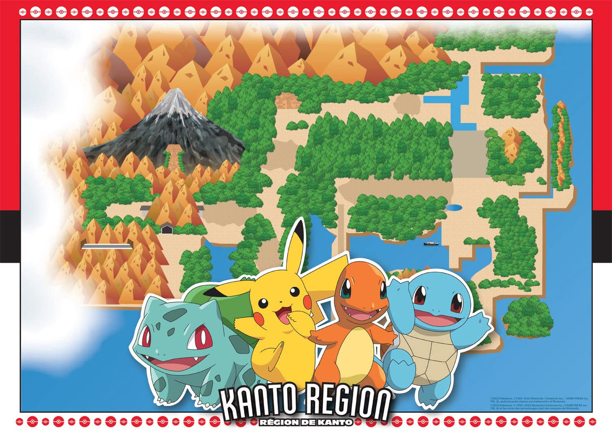 Buffalo Games - Pokémon - Kanto Region - 500 Piece Jigsaw Puzzle for Adults Challenging Puzzle Perfect for Game Nights - Finished Puzzle Size is 21.25 x 15.00 Buffalo Games