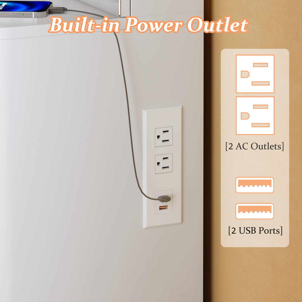 Makeup Vanity Desk with Lights, 47.2" Vanity Desk with 11 Storage Drawers and Hidden Storage Shelves, White Vanity with Charging Stations & 3 LED Lighting Modes Adjustable, for Bedroom HUAHUU