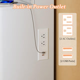 Makeup Vanity Desk with Lights, 47.2" Vanity Desk with 11 Storage Drawers and Hidden Storage Shelves, White Vanity with Charging Stations & 3 LED Lighting Modes Adjustable, for Bedroom HUAHUU