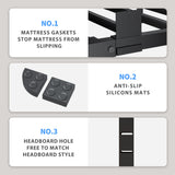 VIPSHOW 18 Inch King Size Bed Frame, 3500Lbs Heavy Duty Metal Platform with Round Corner Legs Mattress Slide Stopper, Steel Slat Support No Box Spring Needed, Noise Free, Non-Slip, Easy Assembly VIPSHOW