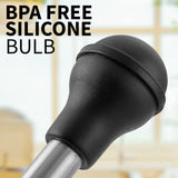 Zulay Kitchen Stainless Steel Turkey Baster for Cooking - Food Grade Metal Turkey Baster Syringe & Silicone Suction Bulb - Turkey Baster Large Size - Includes 2 Detachable Needles and Cleaning Brush Zulay Kitchen