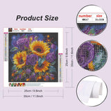 WSLWXSHM Diamond Painting Kits for Adults Sunflower, Round Full Drill Diamond Art Kits, 5D DIY Paint with Diamonds Crafts for Home Wall Decoration Gifts 12×12Inch, Flower WSLWXSHM