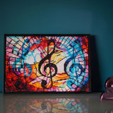 DIAMOND DOTZ Triple Treble Music Diamond Painting Kits for Adults - Diamond Art Kits a Relaxing Creative Craft Kit with Dotz Gems 10.6"x15.7" DIAMOND DOTZ