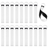 WILLBOND 20 Pieces Sublimation Keychain Blanks Wristlet Keychain Bulk DIY White Neoprene Keychain Wrist Lanyard Keychain Holder Sublimation Blank Product for Women(White) WILLBOND