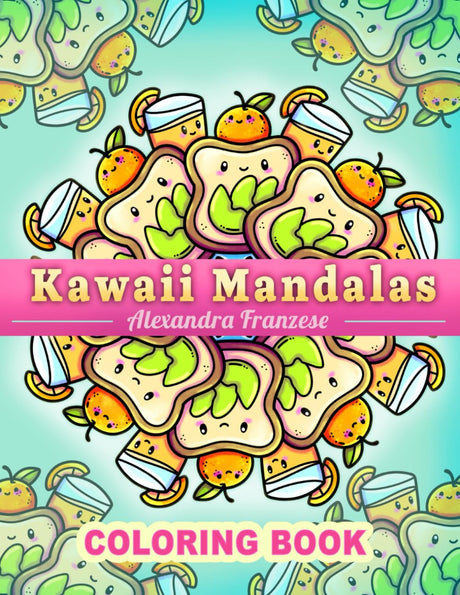 Kawaii Mandalas Coloring Book: Adorable Animals & Characters to Color, Relaxing Activities for Stress Relief, Adults and Kids can Enjoy (Icon Mandala Coloring Books) WoodArtSupply