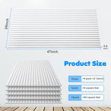 Woanger 10 Pack Large Acoustic Panels, Soundproof Sound Absorbing Wall Panels, 47 x 24 Inch Self Adhesive Acoustic Sound Dampening Panels for Room Recording Studio(White) Woanger